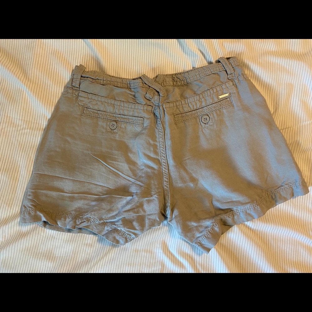 Gray Linen Calvin Klein Shorts